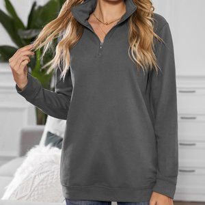 Gray Quarter Zip